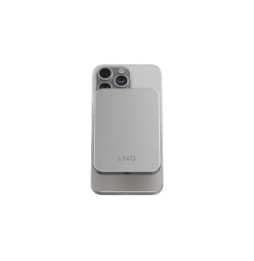 LinQ Powerbank 5 000mAh Sans Fil Fixation Magnétique Compatible MagSafe Ultra-Fin Gris