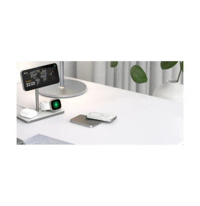LinQ Powerbank 5 000mAh Sans Fil Fixation Magnétique Compatible MagSafe Ultra-Fin Gris