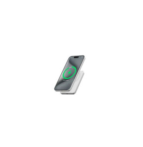 LinQ Powerbank 5 000mAh Sans Fil Fixation Magnétique Compatible MagSafe Ultra-Fin Gris