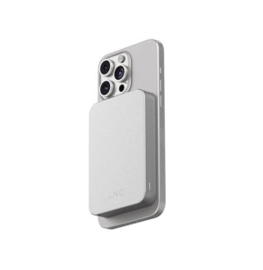 LinQ Powerbank 10 000mAh Sans Fil Fixation Magnétique Compatible MagSafe Ultra-Fin Gris