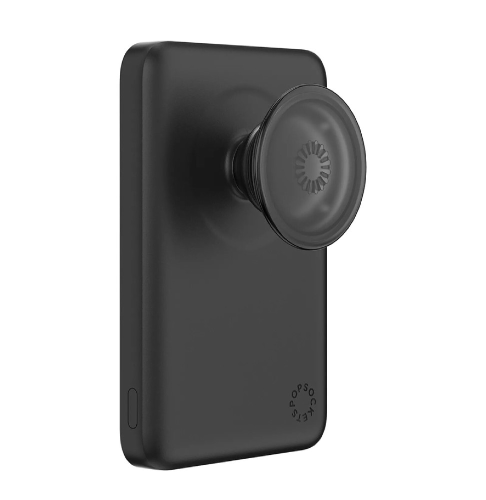 PopSockets Powerbank Sans Fil Magnétique MagSafe 5000mAh PowerPack Noir