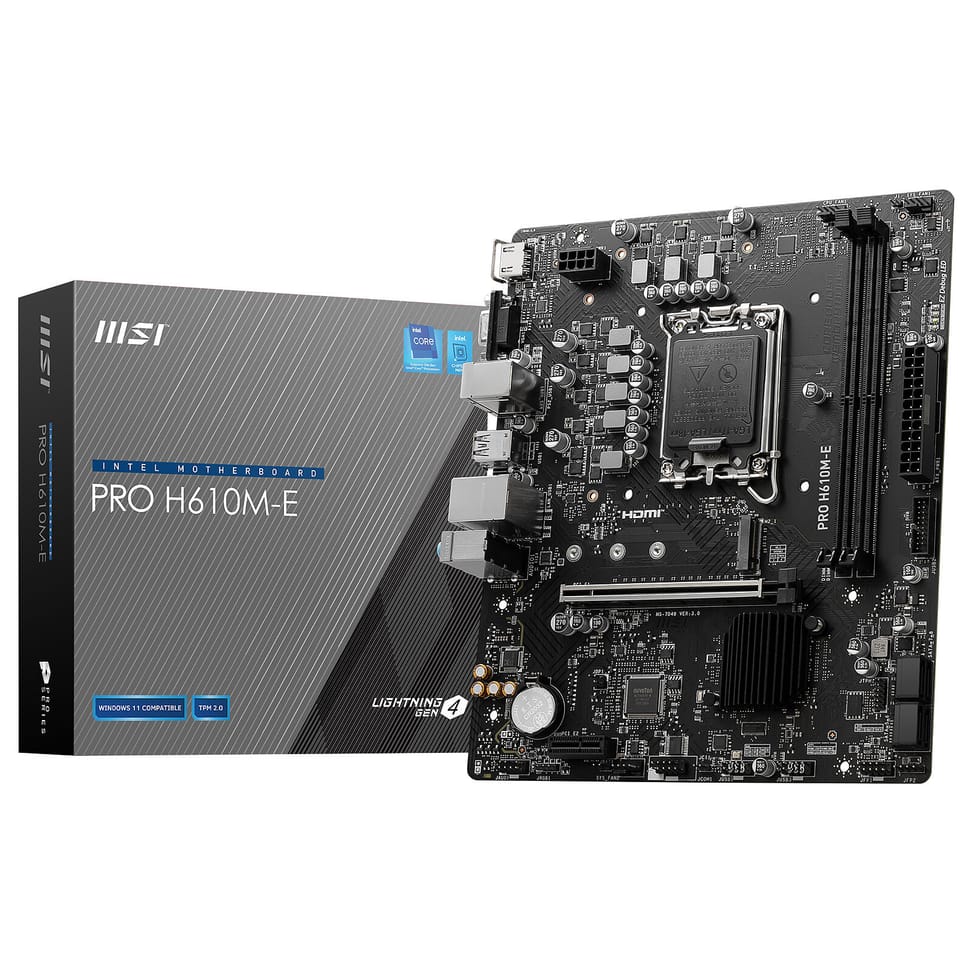 MSI PRO H610M-E Intel Motherboard (911-7D48-070) — image 1