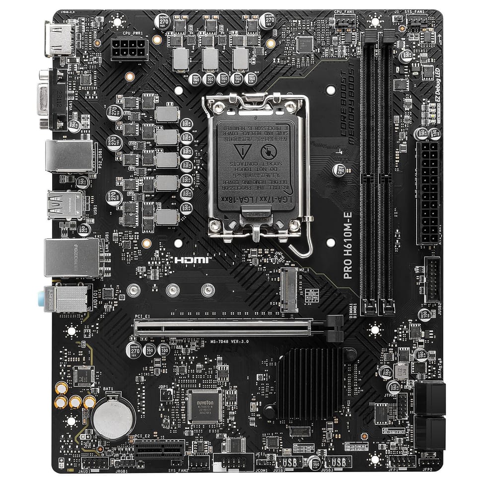 Carte Mère Intel MSI PRO H610M-E (911-7D48-070) — image 2