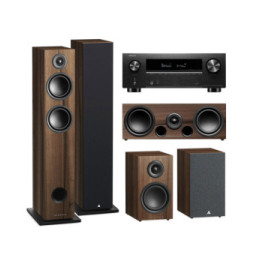 Denon AVR-X2800H DAB Noir + pack enceintes Triangle Elara Châtaignier