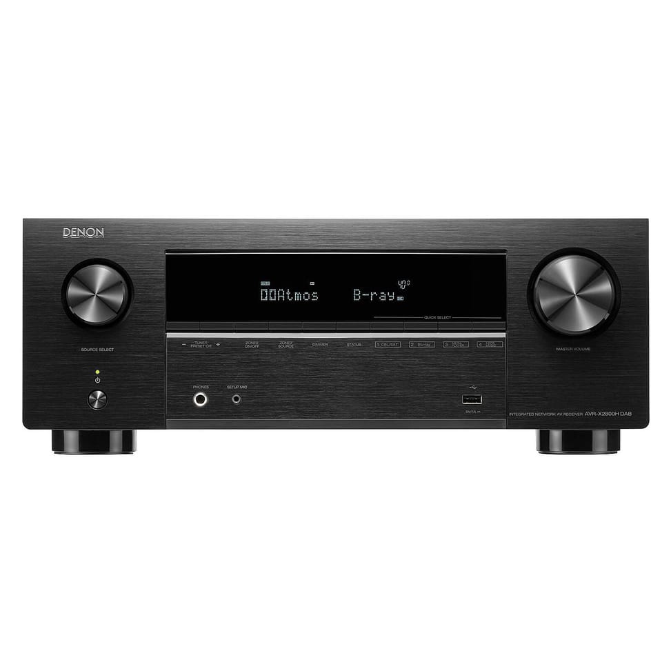 Denon AVR-X2800H DAB Noir + pack enceintes Triangle Elara Châtaignier — image 2