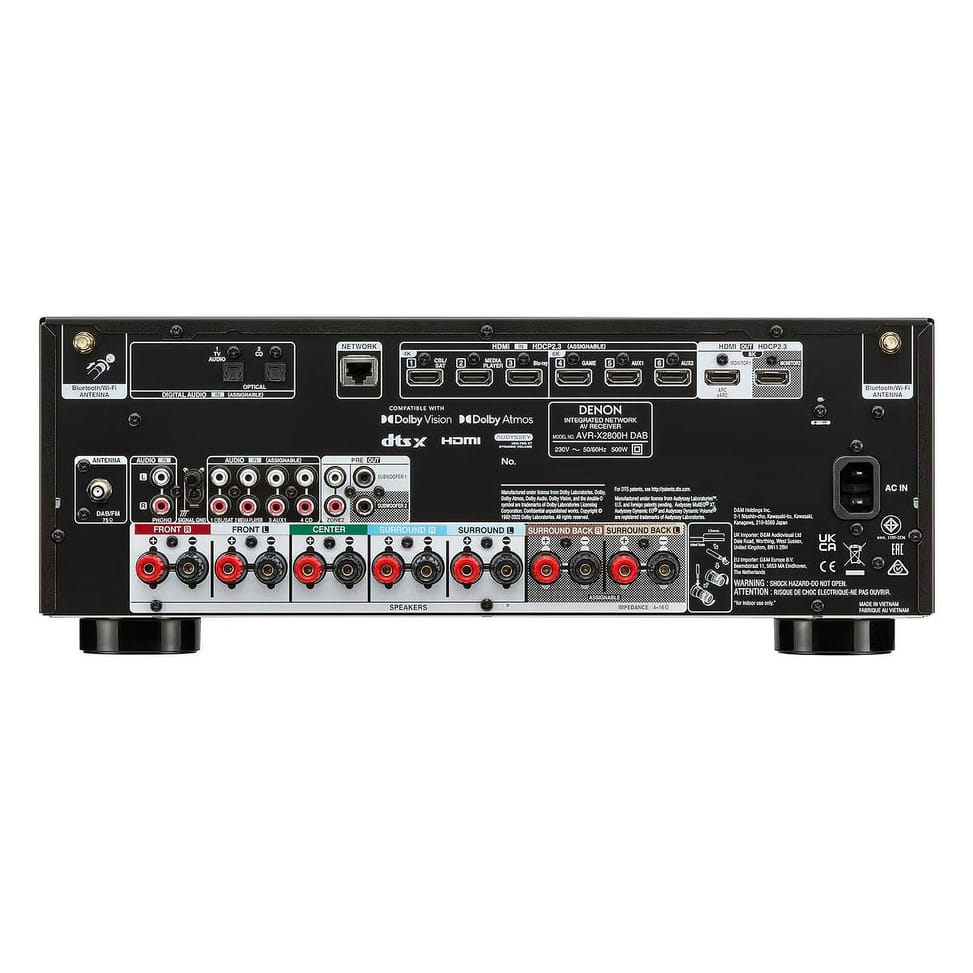 Denon AVR-X2800H DAB Noir + pack enceintes Triangle Elara Châtaignier — image 3