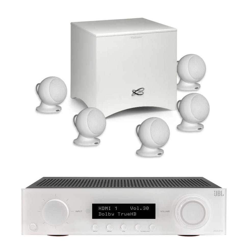 JBL MA310 Blanc + Cabasse Alcyone 3 Blanc 5.1 — image 1