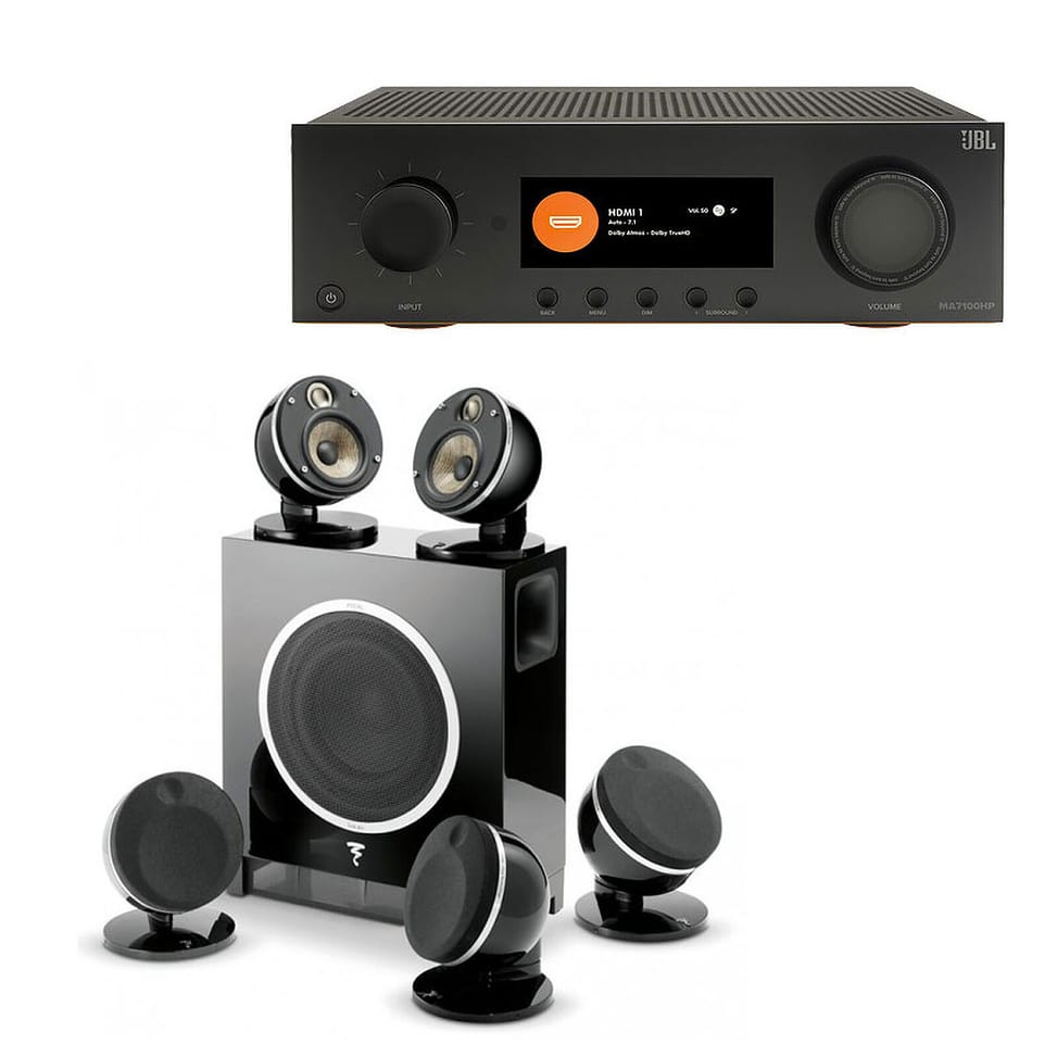 JBL MA7100HP Noir + Focal Dôme Flax Pack 5.1 Noir — image 1