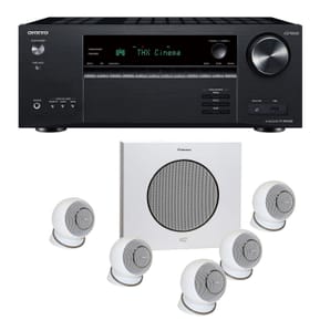 Onkyo TX-NR6100B Noir + Cabasse Eole 4 Blanc Pack enceintes 5.1