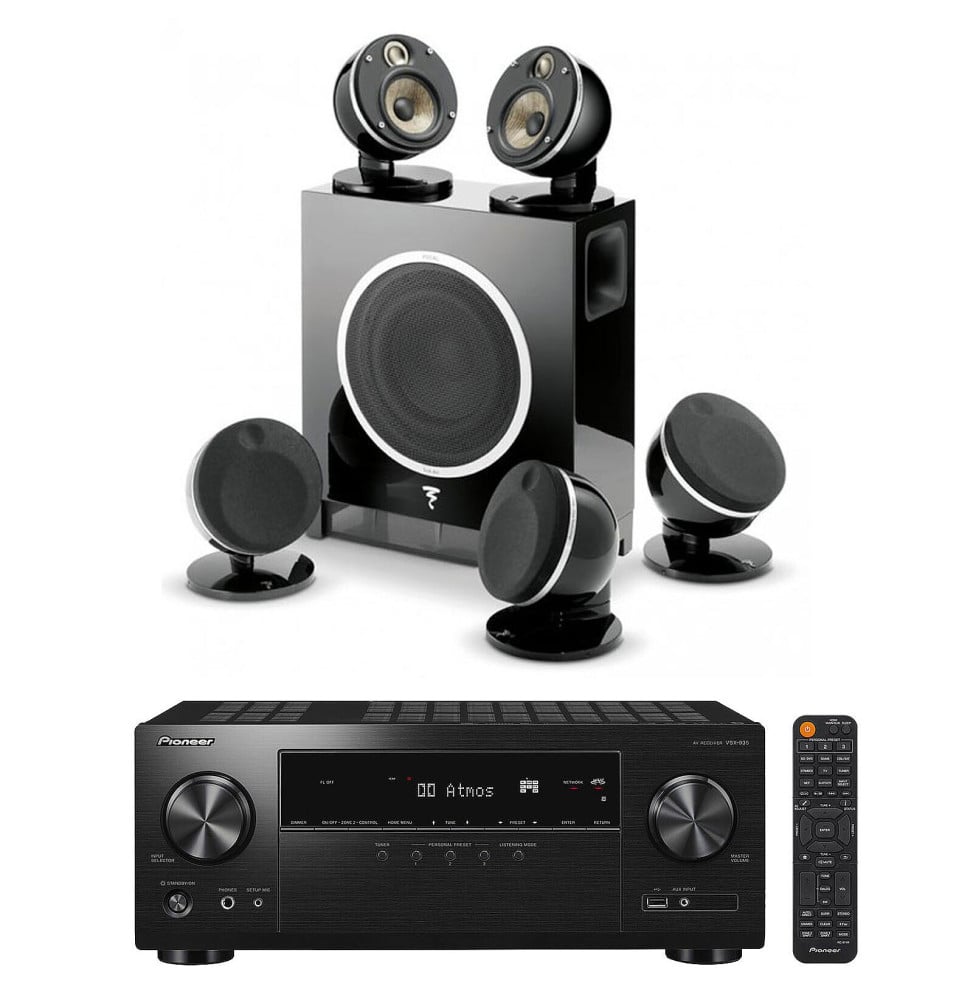 Pioneer VSX-935 Noir + Focal Dôme Flax Pack 5.1 Noir