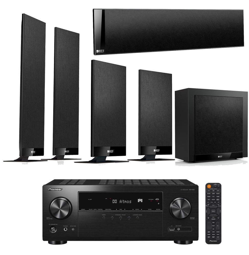 Pioneer VSX-935 Noir + KEF T205