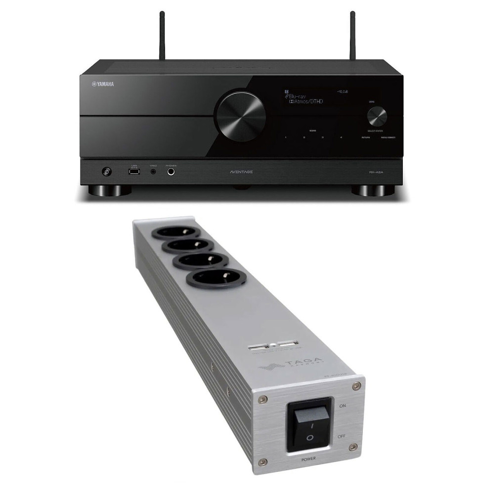 Yamaha RX-A2A Noir + Taga Harmony PF-400USB Argent
