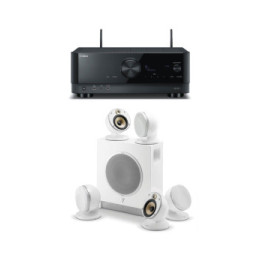 Yamaha RX-V4A Noir + Focal Dôme Flax Pack 5.1 Blanc