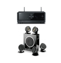 Yamaha RX-V4A Noir + Focal Dôme Flax Pack 5.1 Noir