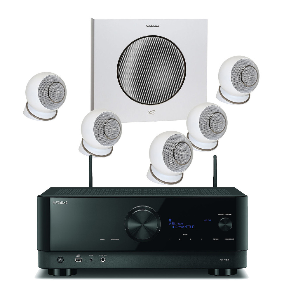 Yamaha RX-V6A Noir + Cabasse Eole 4 Blanc