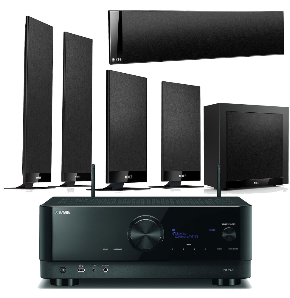 Yamaha RX-V6A Noir + KEF T205