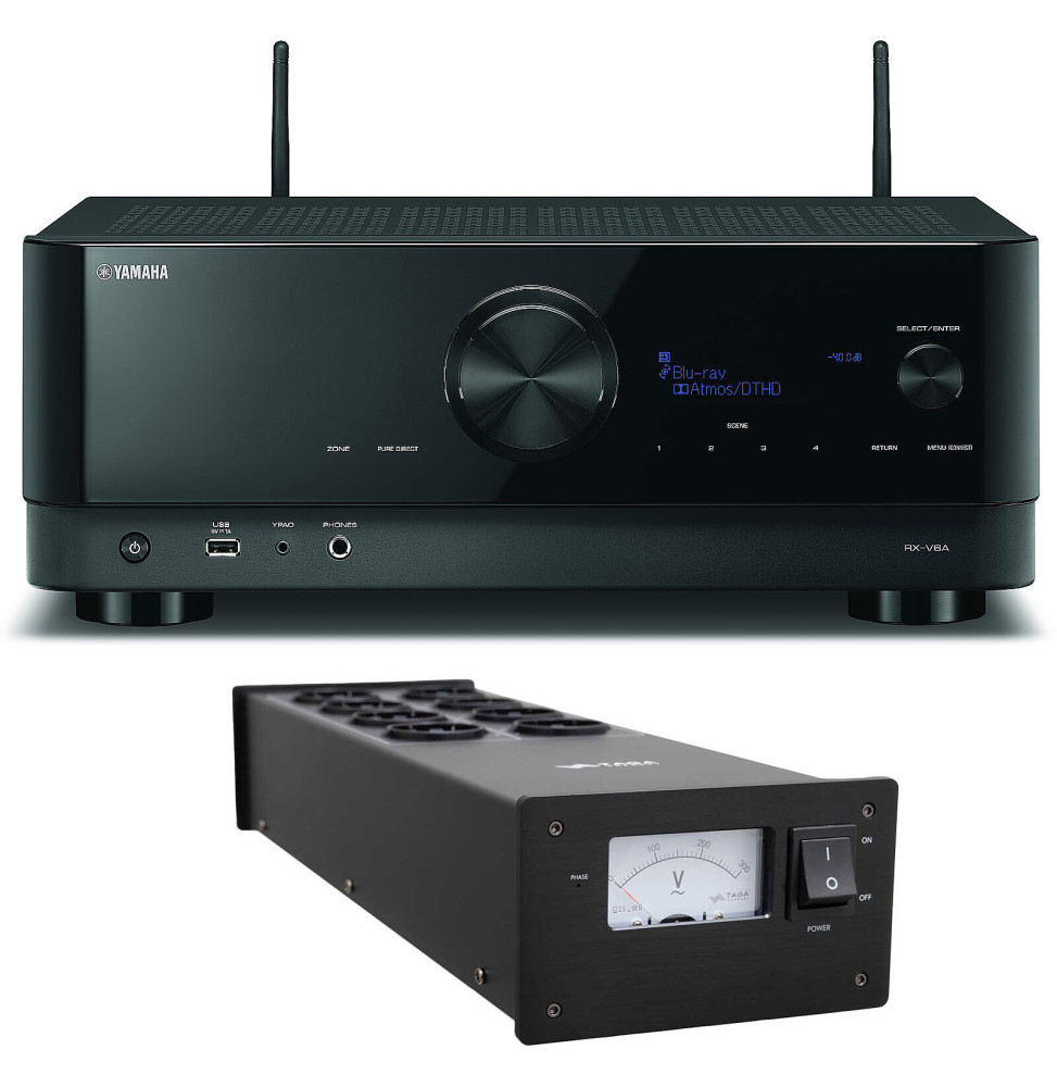 Yamaha RX-V6A Noir + Taga Harmony PF-1000 v2 Noir