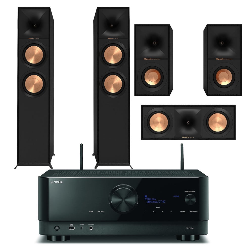 Yamaha RX-V6A Noir + Klipsch R605-FA HCM 5.0