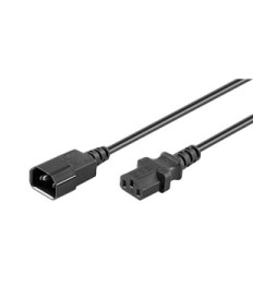 Rallonge d'alimentation pour PC, moniteur et onduleur (0.5 m) - (coloris noir)