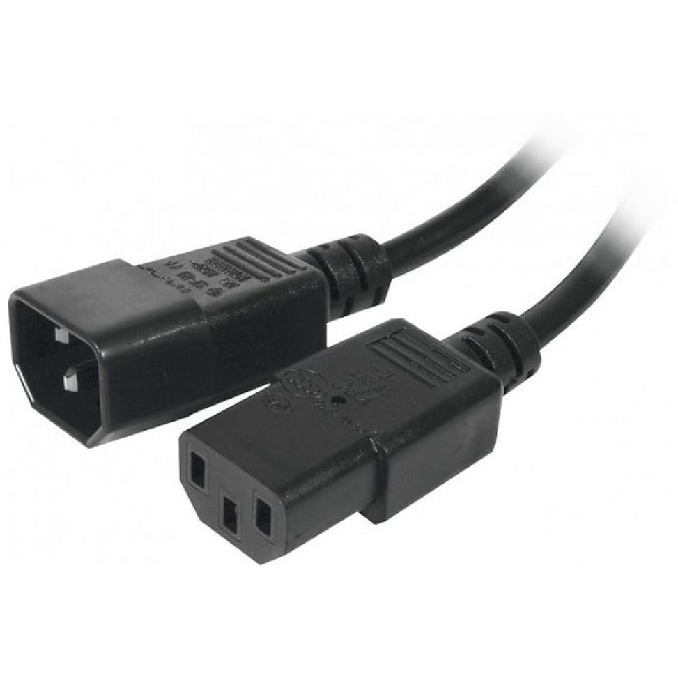 Rallonge d'alimentation pour PC, moniteur et onduleur (5 m) - (coloris noir) — image 1