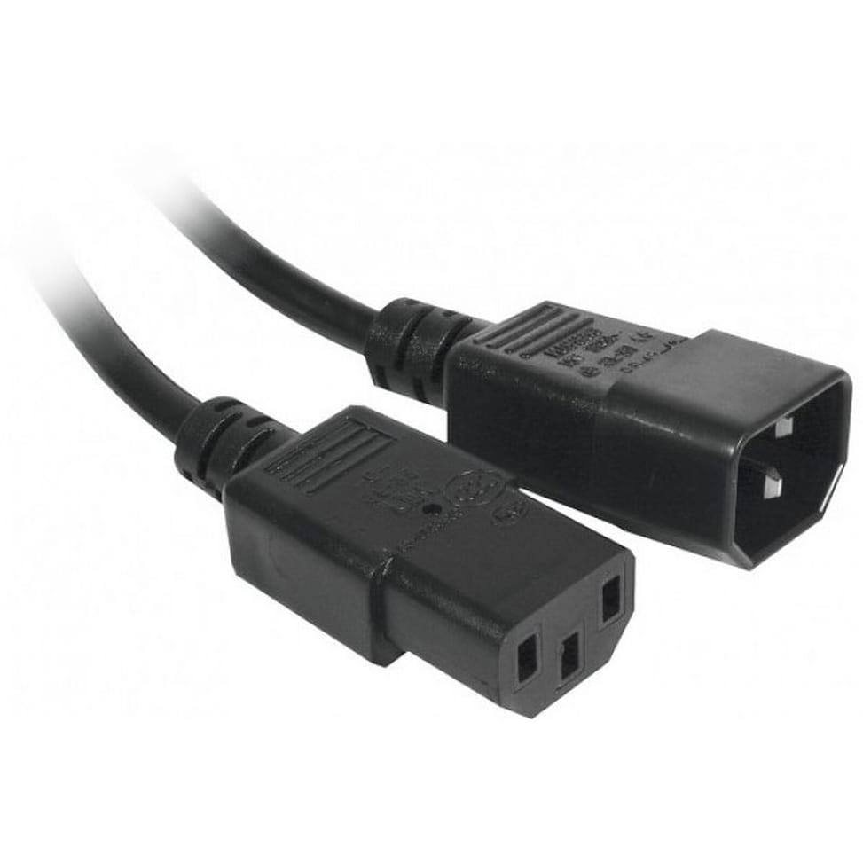 Rallonge d'alimentation pour PC, moniteur et onduleur (5 m) - (coloris noir) — image 2