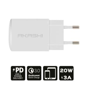 Akashi Chargeur Secteur 20W USB-A Quick Charge 3.0 Blanc — image 2