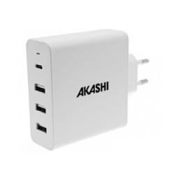 Akashi Chargeur Secteur 60W 6A USB-C + 3x USB-A