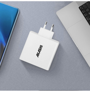 Akashi Chargeur Secteur 60W 6A USB-C + 3x USB-A