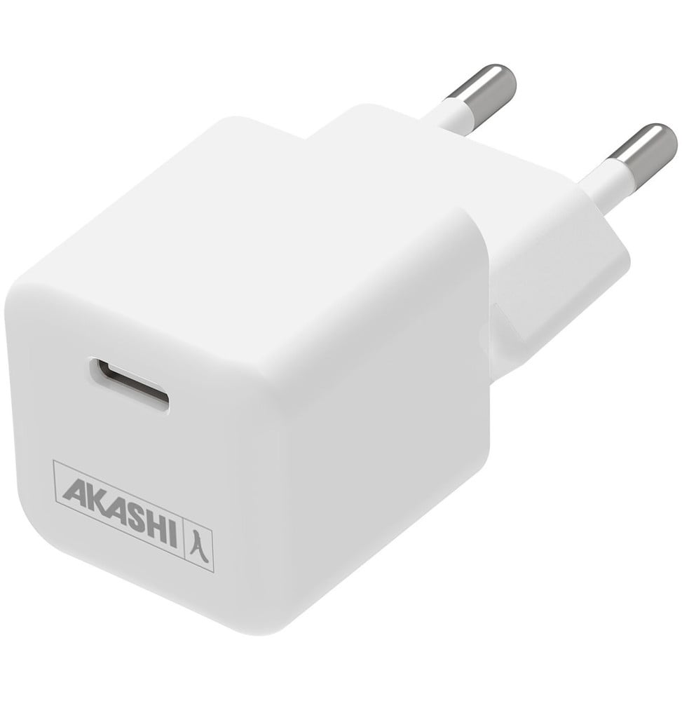 Akashi Chargeur secteur USB-C 30W Origine France Garantie Blanc