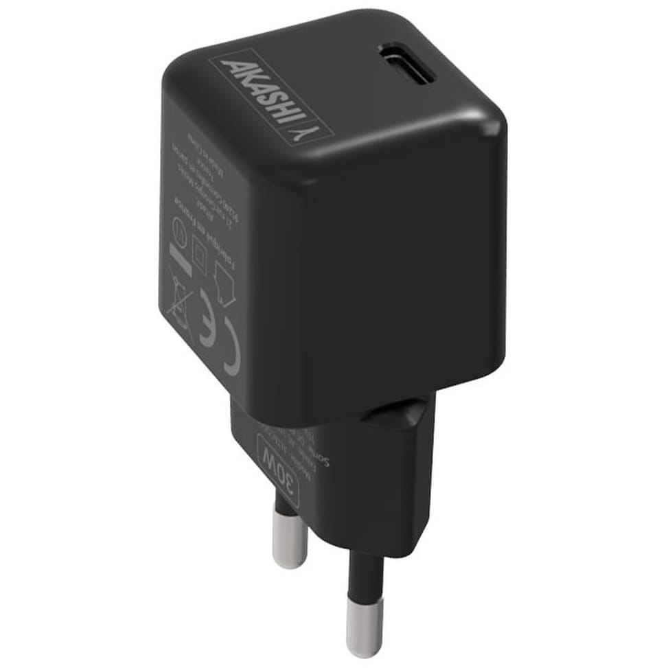 Akashi Chargeur secteur USB-C 30W Origine France Garantie Noir — image 2