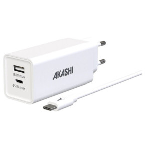 Akashi Pack Chargeur Secteur GaN 83W USB-C + USB-A