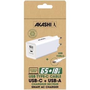 Akashi Pack Chargeur Secteur GaN 83W USB-C + USB-A — image 4