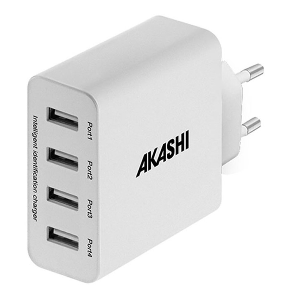 Akashi Turbo Chargeur Secteur 4 USB 5A