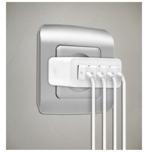 Akashi Turbo Chargeur Secteur 4 USB 5A