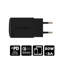 Akashi Chargeur Secteur 20W USB-A Quick Charge 3.0 Noir