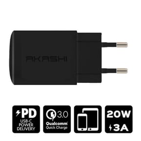 Akashi Chargeur Secteur 20W USB-A Quick Charge 3.0 Noir — image 2