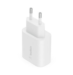 Belkin Chargeur Secteur USB-C 25 W pour iPhone (20 W) et Samsung (25 W) (Blanc)