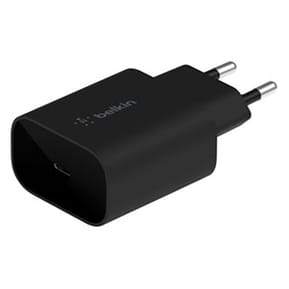 Belkin Chargeur Secteur USB-C 25 W pour iPhone (20 W) et Samsung (25 W) (Noir)