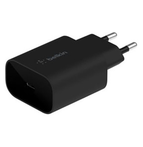 Belkin Chargeur Secteur USB-C 25 W pour iPhone (20 W) et Samsung (25 W) (Noir)