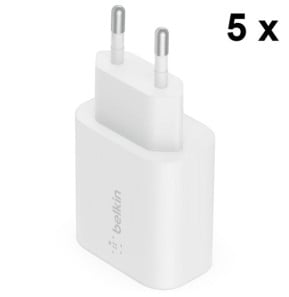 Belkin Lot de 5x Chargeurs Secteur USB-C 25 W...