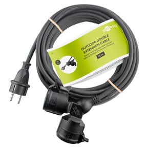 Goobay Câble Rallonge électrique double pour l'extérieur - 10 mètres - Noir — image 5