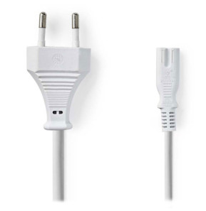 Nedis Câble d'alimentation bipolaire C7 blanc - 2 mètres