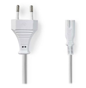 Nedis Câble d'alimentation bipolaire C7 blanc -...