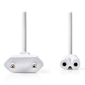 Nedis Câble d'alimentation bipolaire C7 blanc - 3 mètres — image 2