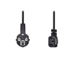 Nedis Câble d'alimentation coudé pour PC, moniteur et onduleur noir - 10 mètres