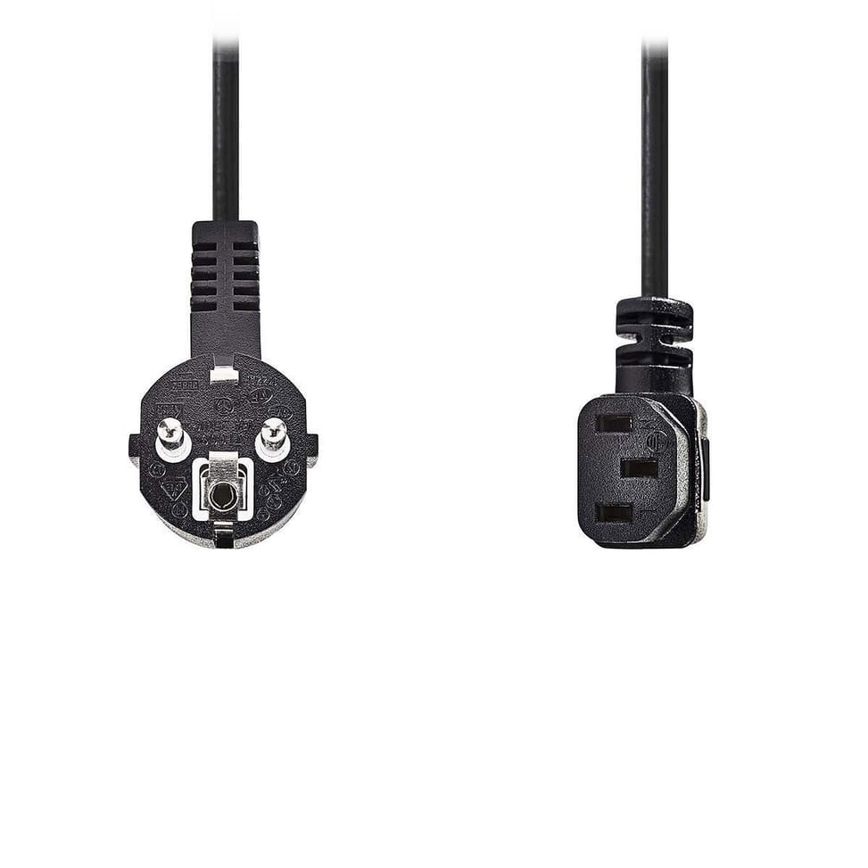 Nedis Câble d'alimentation coudé pour PC, moniteur et onduleur noir - 10 mètres — image 2