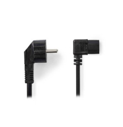 Nedis Câble d'alimentation coudé pour PC, moniteur et onduleur noir - 5 mètres