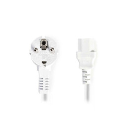 Nedis Câble d'alimentation pour PC, moniteur et onduleur blanc - 2 mètres
