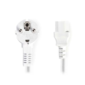 Nedis Câble d'alimentation pour PC, moniteur et onduleur blanc - 2 mètres — image 2