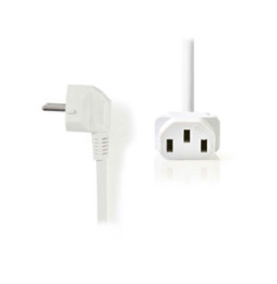 Nedis Câble d'alimentation pour PC, moniteur et onduleur blanc - 3 mètres